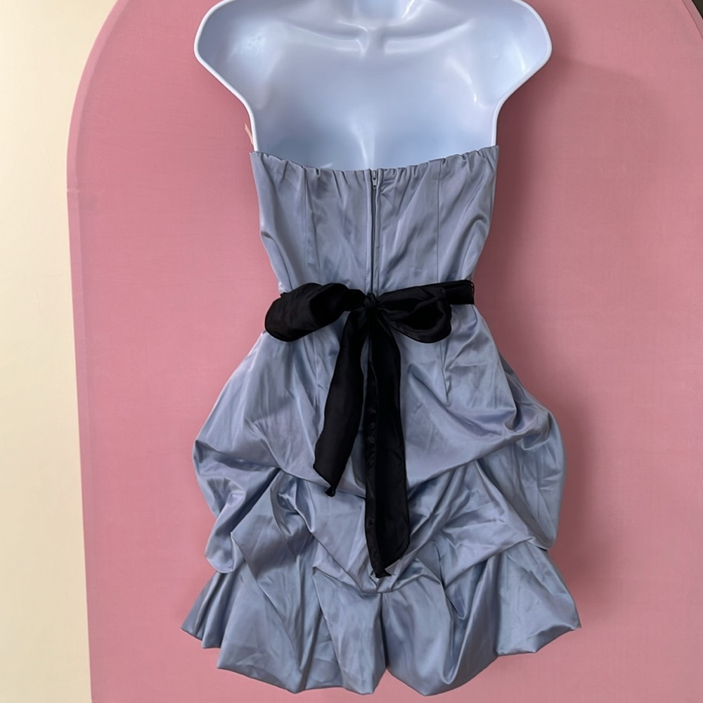 NWT IceBlue/Gray strapless party dress Size S - Picture 2 of 10